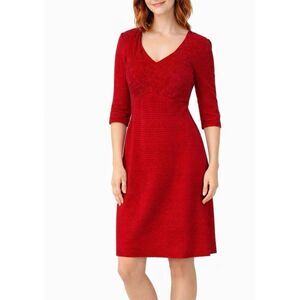 Maggy London fitted sweetheart red dress size 6